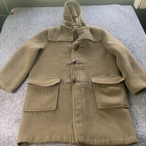 Vintage Gloverall US 44 EU 54 Duffle Coat Wool Green English Classic Hooded